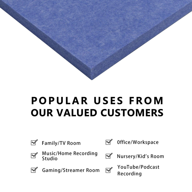 Artsonic Square Acoustic Sound Absorbing Panel 12'' X 12'' X 0.4''