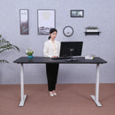 Elite Pro Series 71" x 33" Standing Desk with Off-White Frame