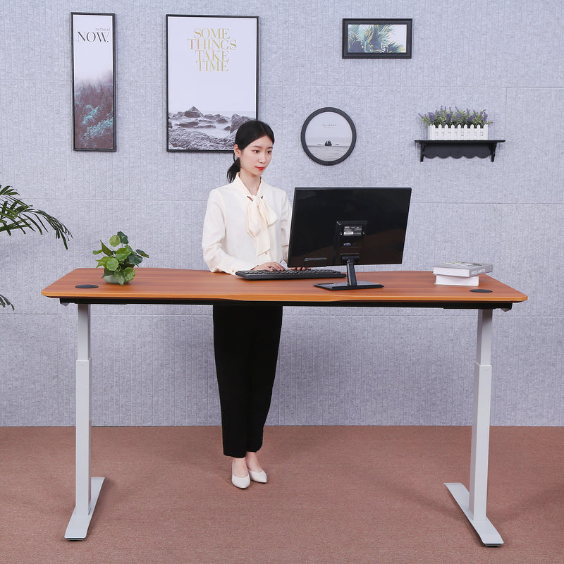 Elite Pro Series 60" x 27" Standing Desk with Off-White Frame