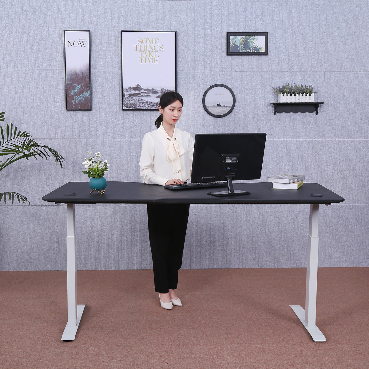 棚付き　PC　DESK　60　　NA　台数限定特価　高級感(N) 楽天市場】モニター台付き PCデスク 幅80cm 奥行60cm 棚付き 机
