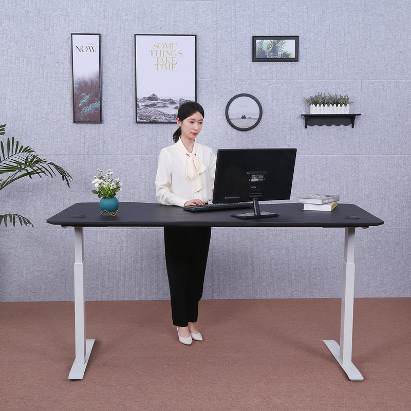 Elite Pro Series 60" x 27" Standing Desk with Off-White Frame