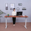 Elite Pro Series 71" x 33" Standing Desk with Off-White Frame