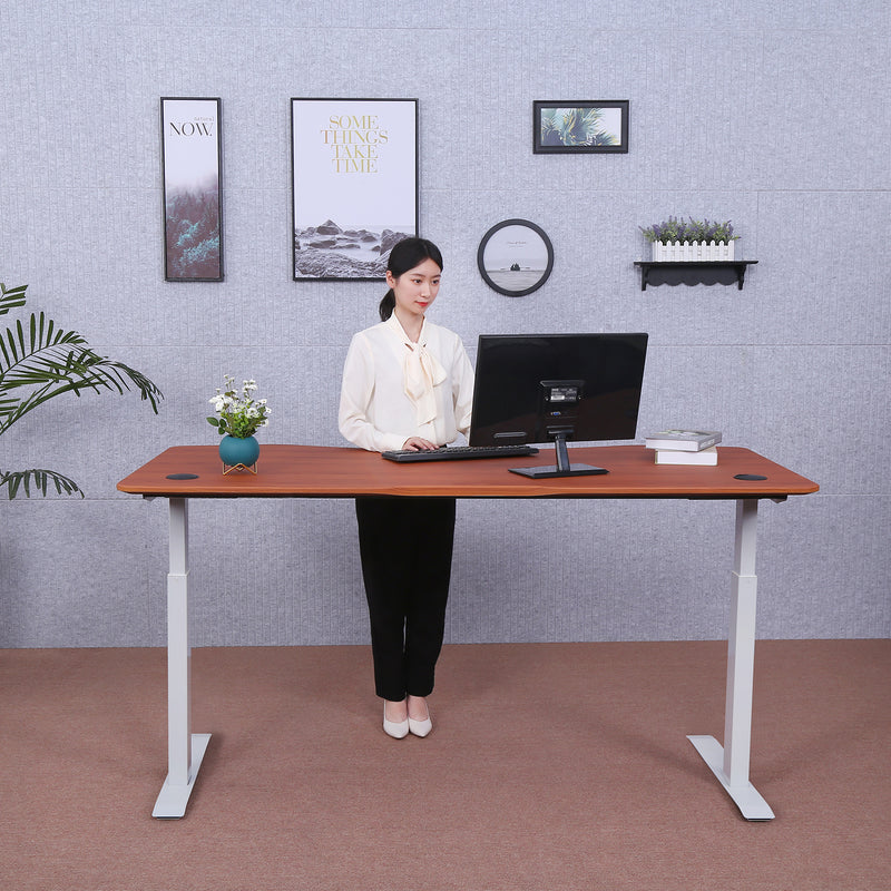 Elite Pro Series 71" x 33" Standing Desk with Off-White Frame