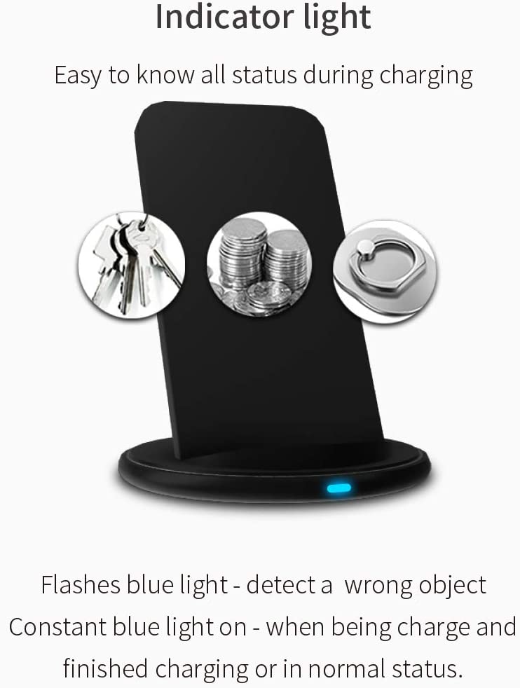 WS03 Wireless Fast Charger, Qi Certified Charging Stand