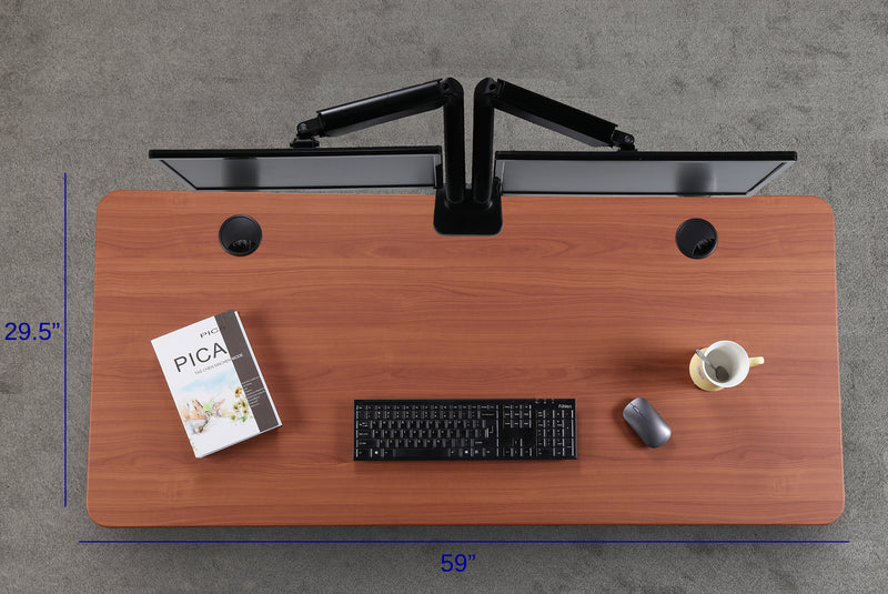 K Series 60" x 29.5" Standing Desk with Black Frame