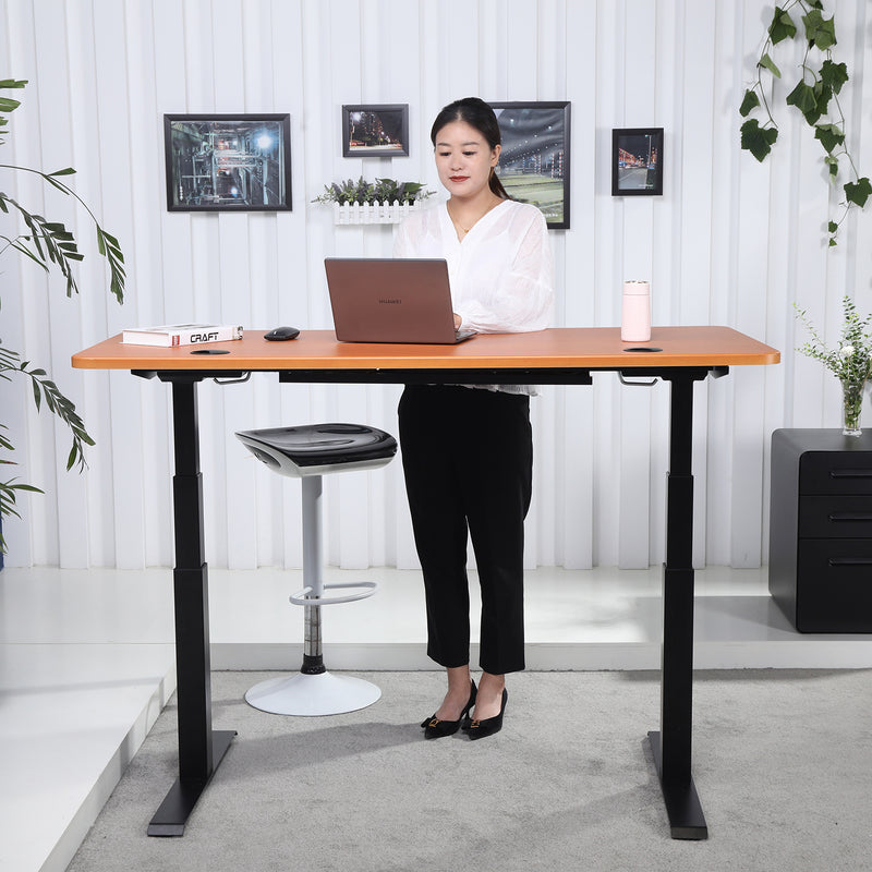 K Series 60" x 29.5" Standing Desk with Black Frame