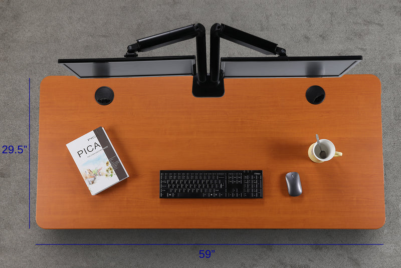 K Series 60" x 29.5" Standing Desk with Black Frame