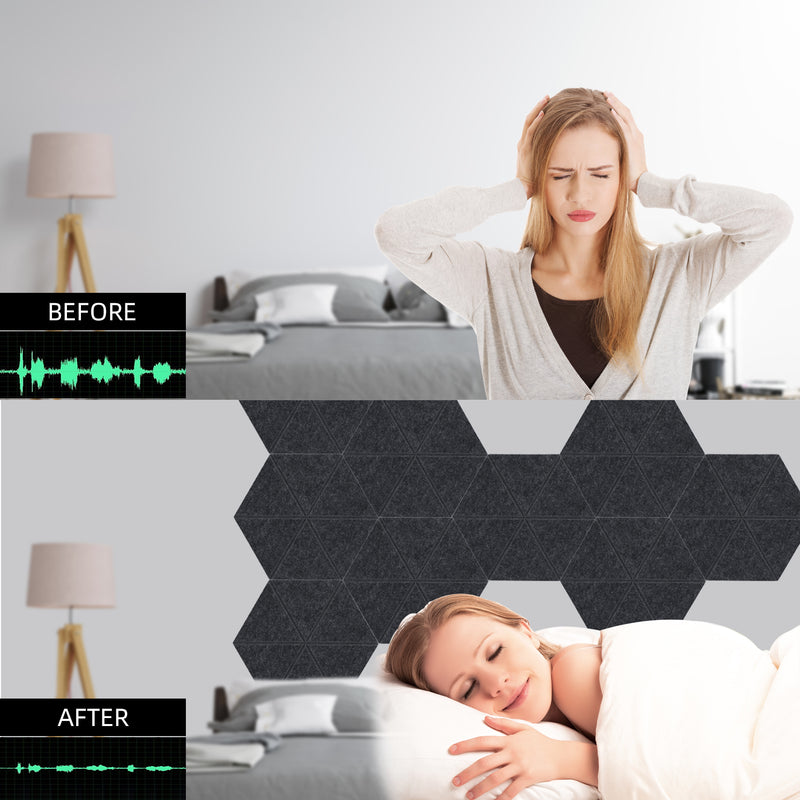 Artsonic Hexagon Acoustic Sound Absorbing Panel 12'' X 10'' X 0.4''