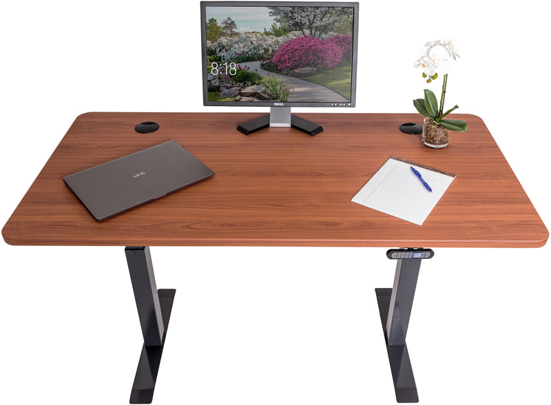 Flex Series 60" x 27" Sit Stand Desk, Rectangular Top/Black Frame