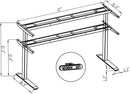 Elite Pro Series Electric Height Adjustable Desk Frame Only, Supports Tabletops 60” to 83” Wide, Height Adjustable 29” to 49” with Memory Controller