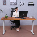 Elite Pro Series 71" x 33" Standing Desk with Off-White Frame
