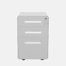 3-Drawer Metal Mobile File Cabinet with Locking Keys