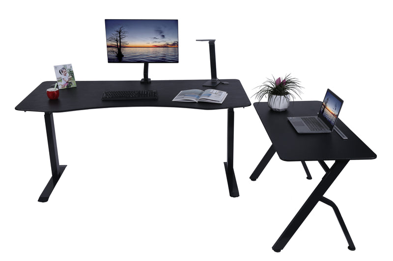 Eyerson L-Shape Gaming Desk with Built in Outlets 17 Stories Color (Top/Frame): Black, Size: 33.30 H x 63 W x 31.50 D