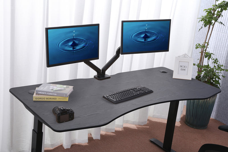 Elite Pro Series 71" W Electric Height Adjustable Standing Desk with Matching Color Compact Reception Side Desk