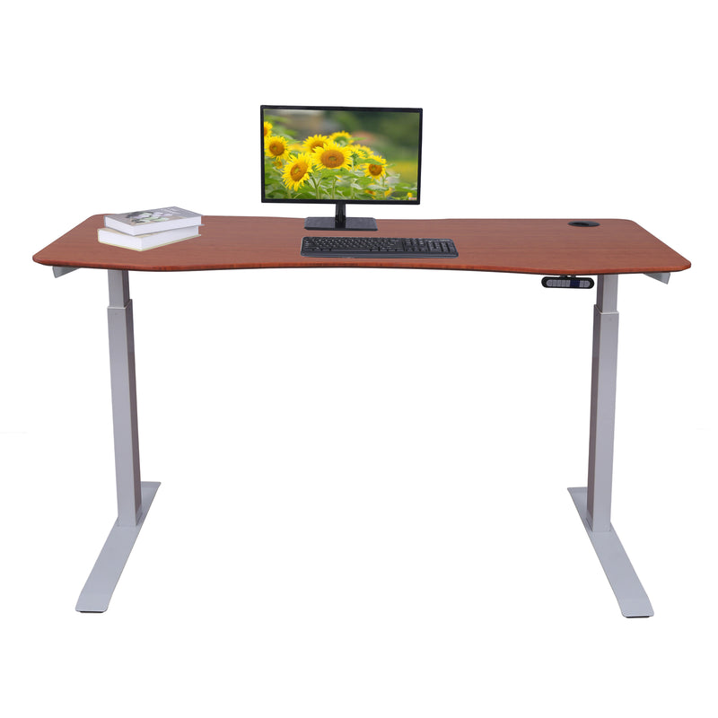 Elite Series 60" x 27" Standing Desk with 100% Natural Bamboo Top