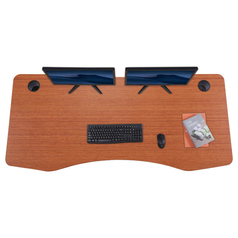 Elite Series 60" x 27" Standing Desk with 100% Natural Bamboo Top