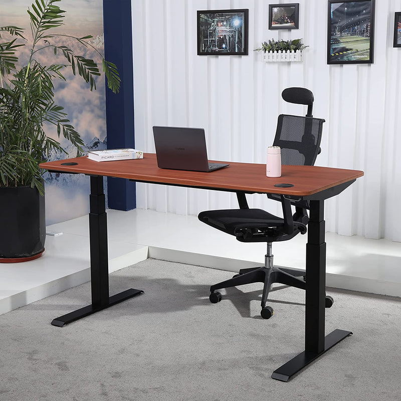 Flex Series 71" x 33" Standing Desk with Black Frame, Curved Top