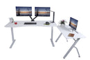 Elite Pro Series 71" x 33" Standing Desk with Off-White Frame