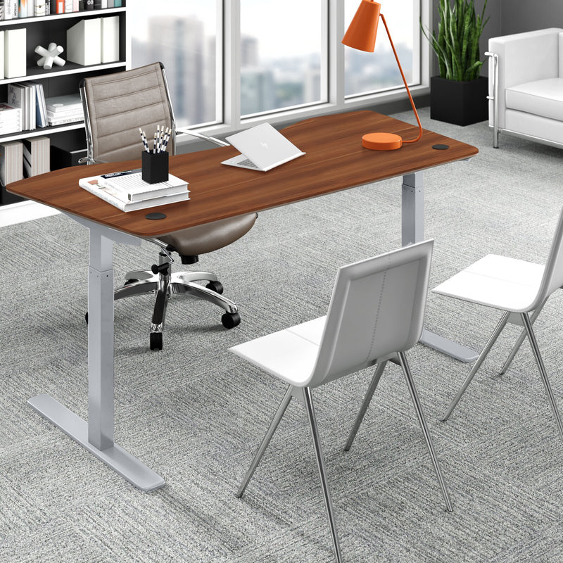 Elite Pro Series 71" x 33" Standing Desk with Off-White Frame