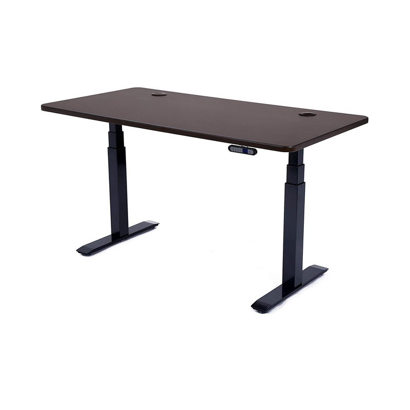 Flex Series 60" x 27" Sit Stand Desk, Rectangular Top/Black Frame