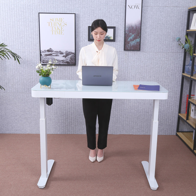 Tempered Glass Lumi Series 47" Standing Desk