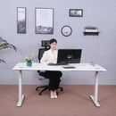 Elite Pro Series 60" x 27" Standing Desk with Off-White Frame
