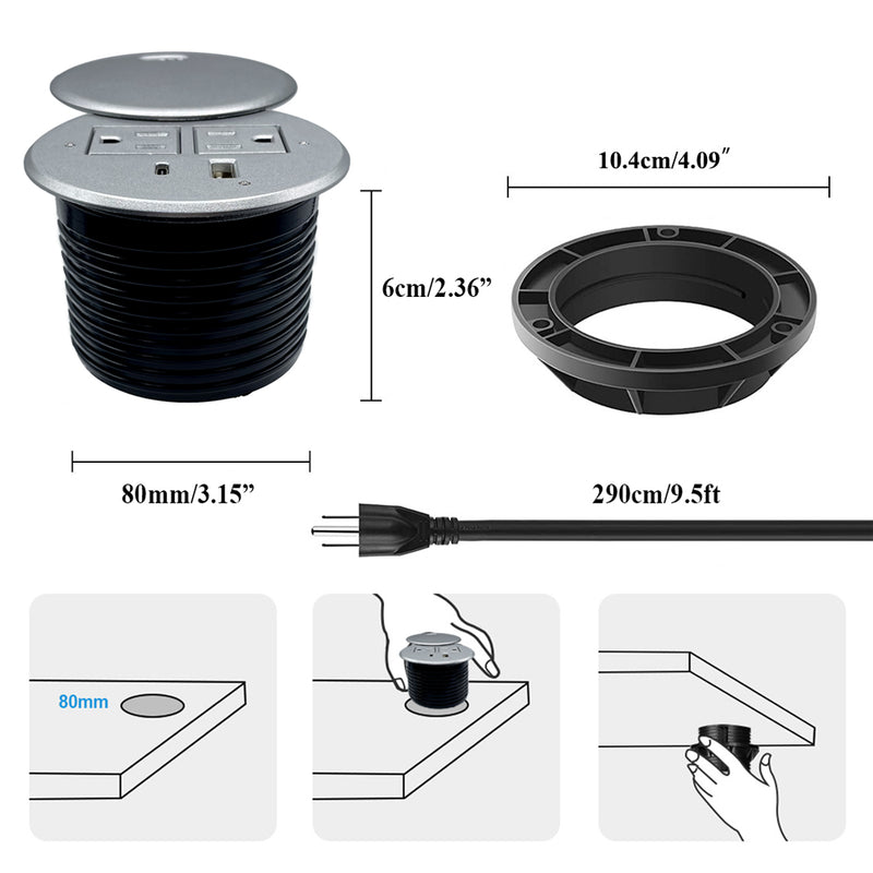 UL Certified Power Grommet with Cover