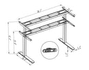 Elite Pro Series Electric Height Adjustable Desk Frame Only, Supports Tabletops 60” to 83” Wide, Height Adjustable 29” to 49” with Memory Controller