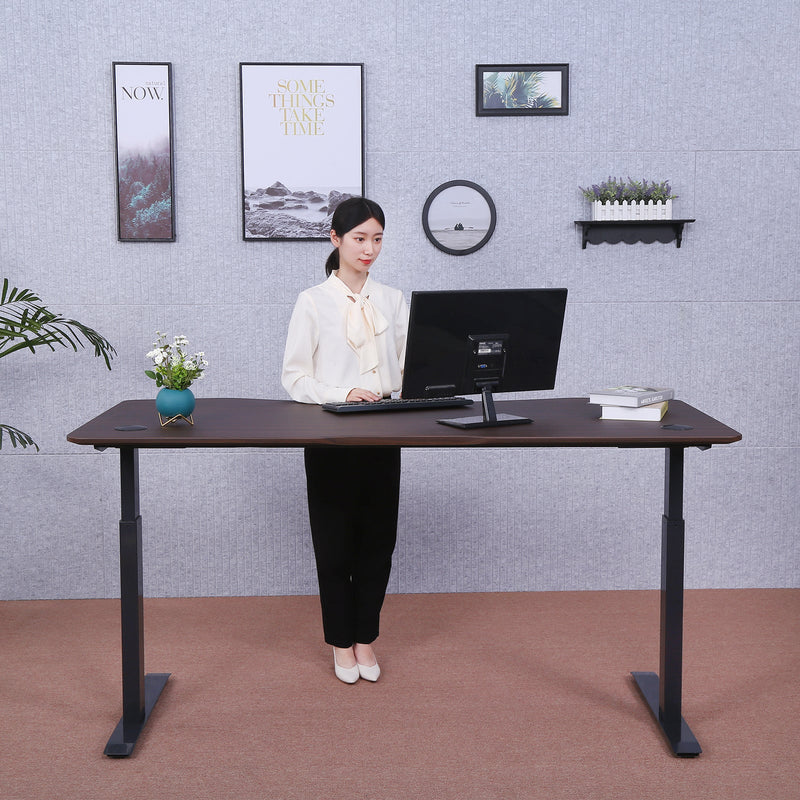 Flex Series 71" x 33" Standing Desk, Curved Top