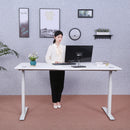Elite Pro Series 71" x 33" Standing Desk with Off-White Frame
