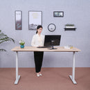 Elite Pro Series 71" x 33" Standing Desk with Off-White Frame
