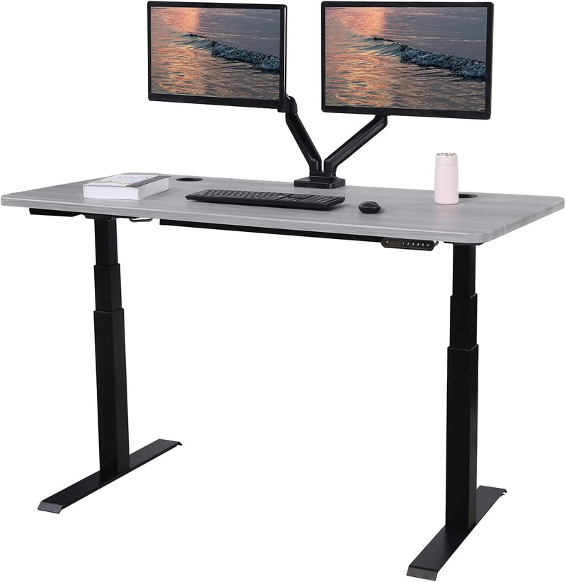 K Series 60" x 27" Standing Desk with Black Frame (Rectangular Top)