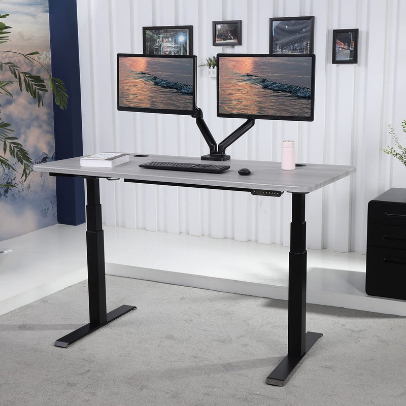 K Series 60" x 27" Standing Desk with Black Frame (Rectangular Top)