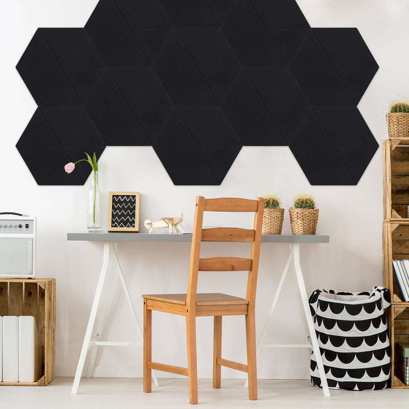 Artsonic Hexagon Acoustic Sound Absorbing Panel 12'' X 10'' X 0.4''
