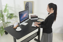 Pneumatic 55 x 27" Stand Desk with Rectangular Top