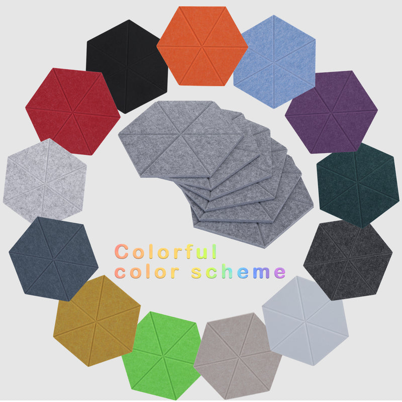 Artsonic Hexagon Acoustic Sound Absorbing Panel 12'' X 10'' X 0.4''