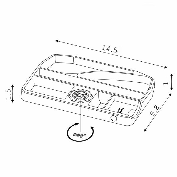 Under Desk 360-Degree Swivel Drawer